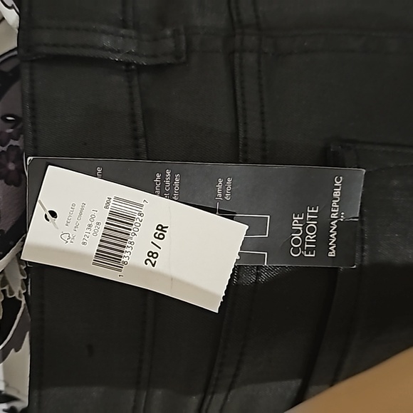 Banana Republic Factory Black Coated Skinny ankle fit jean Size 28/6R $89 NWT - Picture 10 of 16